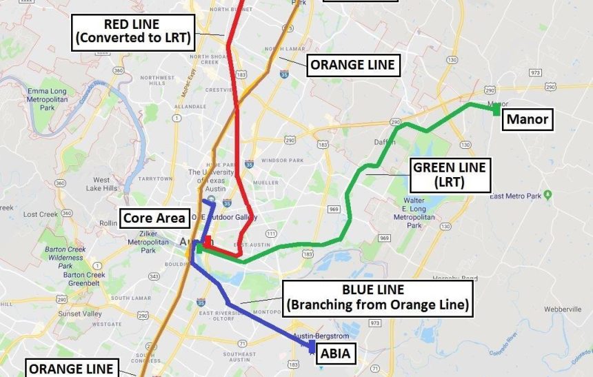 Urban Rail Vision Austin METRORail